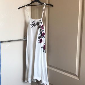 White summer dress with embroidery
